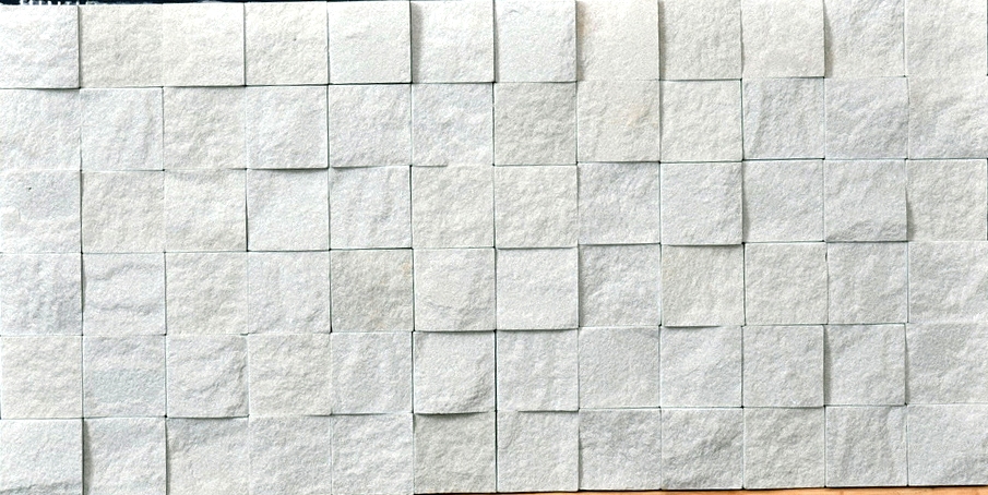 Cheap Split Rock face White Stone Mosaic Tiles On Factory Price